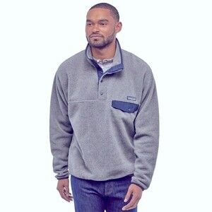 Patagonia Synchilla Snap T Fleece Sz S Mens Pullover Gray/Blue Outdoor